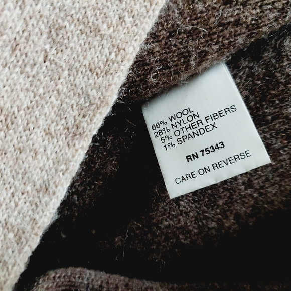 Chiaramente Brown Tan Wool Blend Hooded Front Pockets Open Vest P1456 - Picture 5 of 6